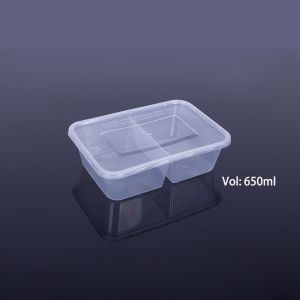 Fast Food FDA 650ml Plastic Takeaway Containers
