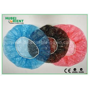 Single Elastic Polypropylene Non Woven Bouffant Cap With Waterproof Function
