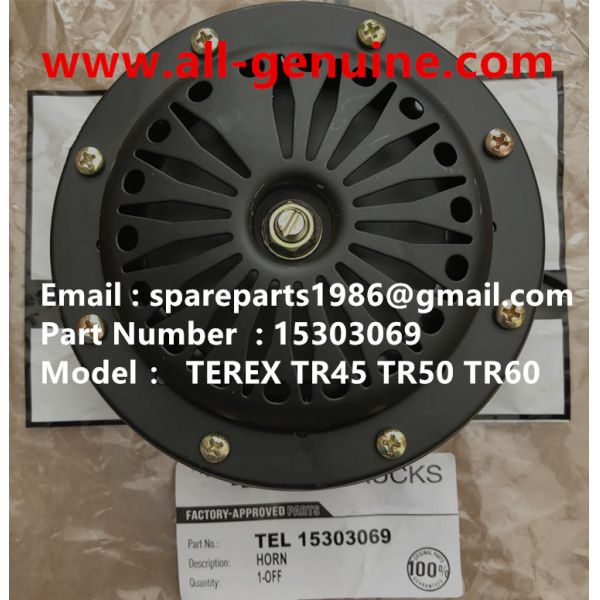 Quality TEREX 15303069 HORN DUMP TRUCK TR35 TR50 TR60 TR100 3305B 3305F 3303 3307 TR45 TR70 MINING OFF HIGHWAY CUMMINS ALLISON wholesale