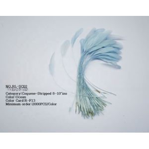 Dyed Pattern Party Decoration Stripped Rooster Coque Feather 12-14inch / 14