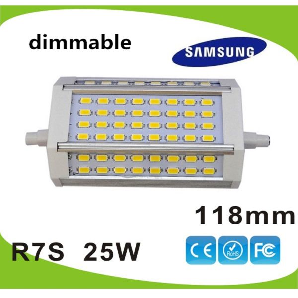 Quality Dimmable 25W 118mm led R7S lamp Samsung SMD5630 LED source replace 250w halogen lamp AC85-265V wholesale