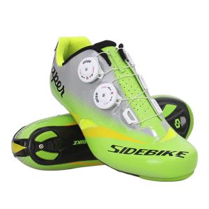 Cheap Ultralight Road Bicycle Shoes / Carbon Sole Men Breathable Self - Locking Cycling Sneakers for sale