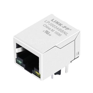 Cheap Bothhand LU1S041A-43 LF Compatible LINK-PP LPJ0034BBNL 10/100 Base-T Tab Down Green/Yellow Led Single Port Network Connector RJ45 for sale