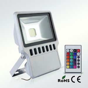 Cheap led flood light 100W RGB color with remote controller IP65 for sale