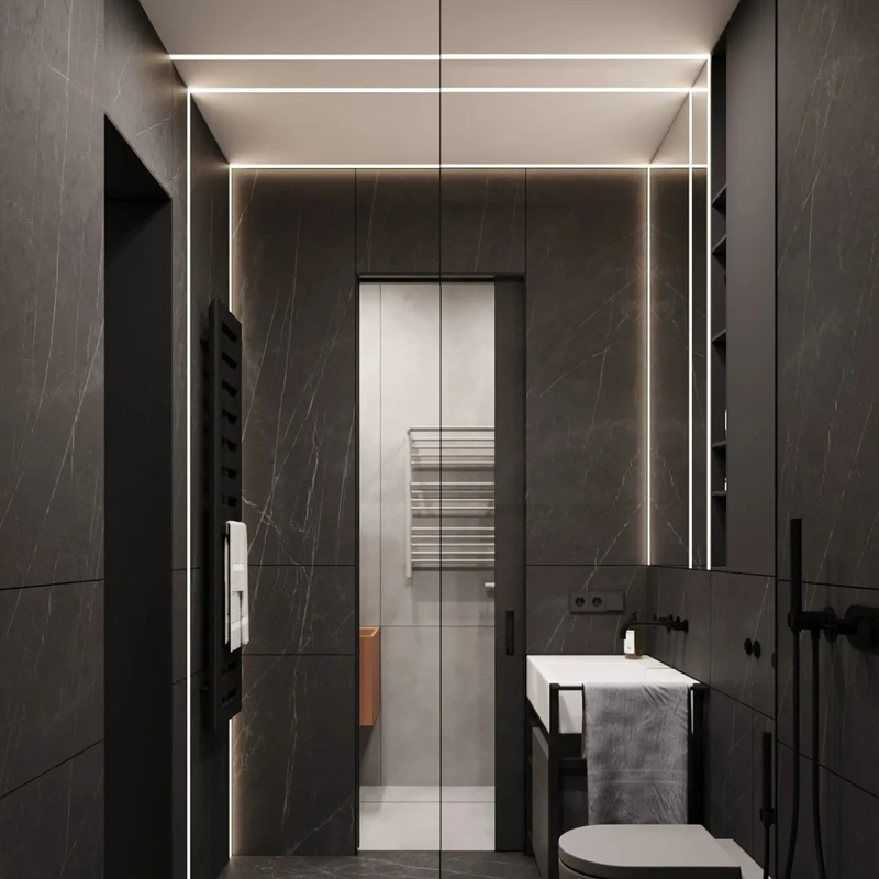 Thin Small IP20 LED Aluminium Extrusion Profiles Heatsink Extrusion