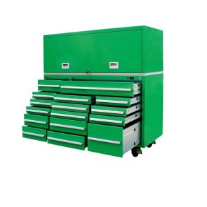 Powder Coat Steel Portable 16 Drawers Rolling Tool Chest with Stainless