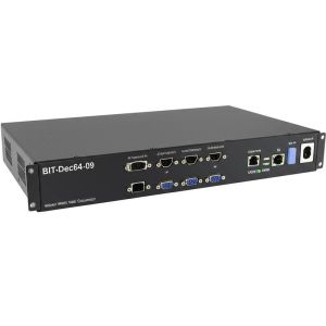 Professional 4K60 Decoder Video Wall Processor with 9 HDMI Outputs and 64x D1