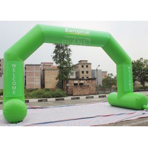 Green Custom Inflatable Arch Stitch Fasten Tape UV / Digital Printing