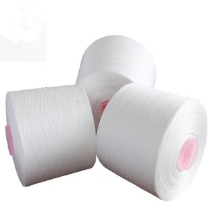 Raw White 100% Polyester Ring Spun Yarn Factory Machine Sewing Yarn 30/2, 30/3,