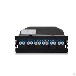 Double Rail Design MTP Patch Panel , 12 24 Core MPO Cassette Patch Panel