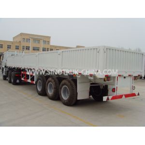 China Dropside Lightweight Heavy Duty Semi Trailers With Waterproof Cover And Slider Roof on sale
