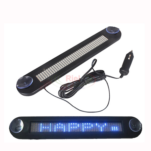 12V LED Message Digital Moving Scrolling Car Sign Light Blue color 30*5*1cm