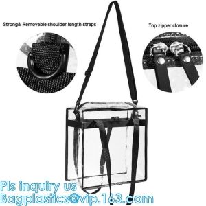 Eco-Friendly Customized PVC Bag for Shopping, cosmetic packaging handle zipper