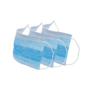 China Blue Color Disposable Face Mask Non Woven 3 Ply Comfortable Material Eco - Friendly on sale