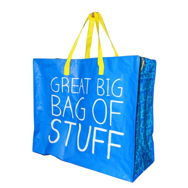 Portable 120gsm PP Woven Shopping Bags Full Zipper Matt Coated