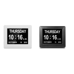 8 Inch Video Brochure Card LED Digital Desk Electronic Perpetual Calendar Alarm