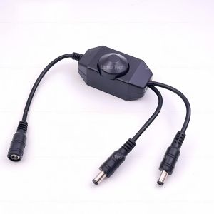 12v 1 Female to Splitter 2 Male DC Power on off Rotation Switch Controller LED