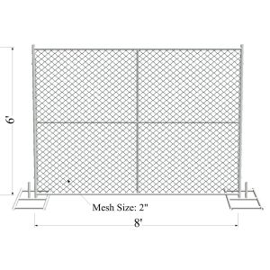 6'x8' smart construction fence tube 1.25"/32mm wall thick 1.20mm mesh aperture