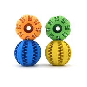 Pet Dog Toy Silicone Rubber Ball Chew Throw Bite Toys Can Be Stuffed With Food