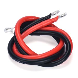 10AWG Battery Terminal Cables 20cm 30cm 40cm Super Soft Silicone With Lug