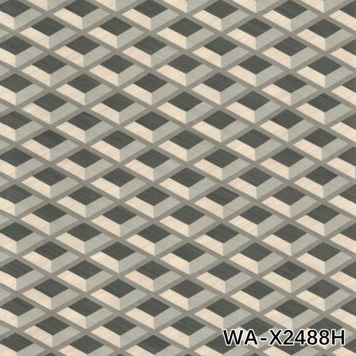 High End Custom Engineered Wood Veneer Lattice Texture Lengthened Size For Hotel