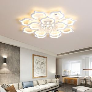 Modern Creative crystal Ceiling Lights Minimalist Recessed Lamp Bedroom Petal