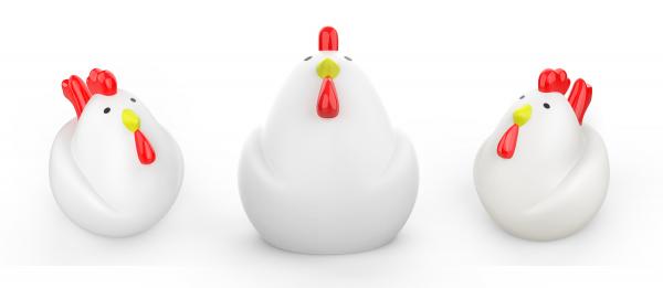Nontoxic Silicone Led Cute Chicken Night Light Soft , Portable And Safe