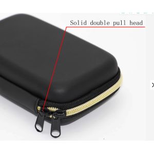 Portable 1800D Polyester EVA Protective Case Zipper Black Bag