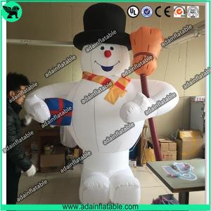 China 3m Inflatable Snowman With Broom,Inflatable Snow Man Mascot, Snow Man Cartoon on sale