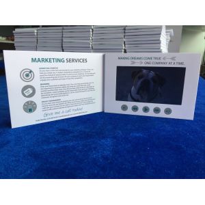 High Impact Interactive Custom Video Greeting Cards Lcd Screen Video Brochure