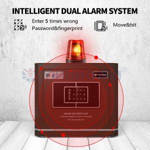 H350mm Durable Home Safe Box Dual Alarm