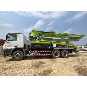 Green 2015 Zoomlion 38m Used Concrete Pump on Mercedes Benz High Productivity