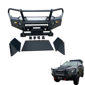 Install Original Car Hole Off Road Steel Heavy Duty Winch Bumper Guard for ISUZU