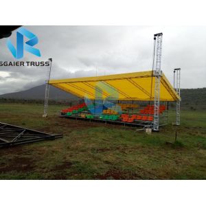 Aluminum Frame Temporary Spectator Stands Portable Easy To Storage With Backrest