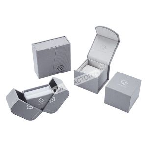 Fabric Covered Custom Necklace Packaging Box With Suede Insert