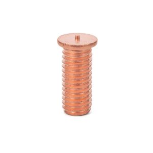 Cheap M8 Model GB Standard Custom Red Copper Hex Head Bolts with Zinc Plated Welding Screw Spot CD Weld Stud M7 Thread Size for sale