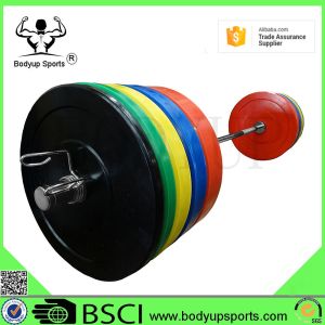 135kg 300LB Eco Friendly Rubber Coated Barbells For Competition Custom Color