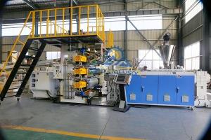 Cheap 1220mm Artificial PVC Marble Sheet Making Machine / Extrusion Line 75kW for sale