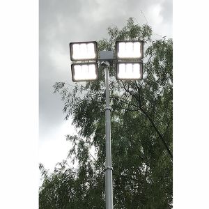 8m Pneumatic Telescopic Mast Light Tower for Fire Tender Illumination-4x200W LED