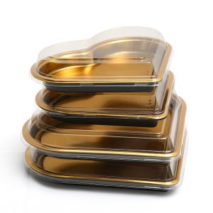China Disposable Sushi Box Golden Plastic Packing Box High Cover Packing Box Take out Sushi Box on sale