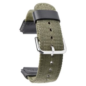 Luxury 20mm Canvas Strap Watch Band sailcloth With Extenders