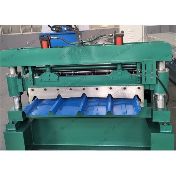 Quality CR12 Roofing Corrugated Sheet Roll Forming Machine PLC For Metal Roof Making wholesale