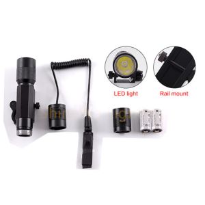 Durable Tactical Rail Mount Flashlight Customized Laser Sight Long Run Time