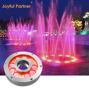 DC 24V DMX LED Fountain Ring Light RGB IP68 Waterproof 9W 18W 27W 3 In1 For