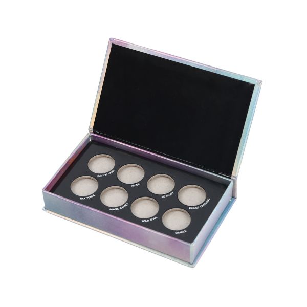 Quality 8 Pan Mini Eyeshadow Palette Spot UV Customized Without Mirror wholesale
