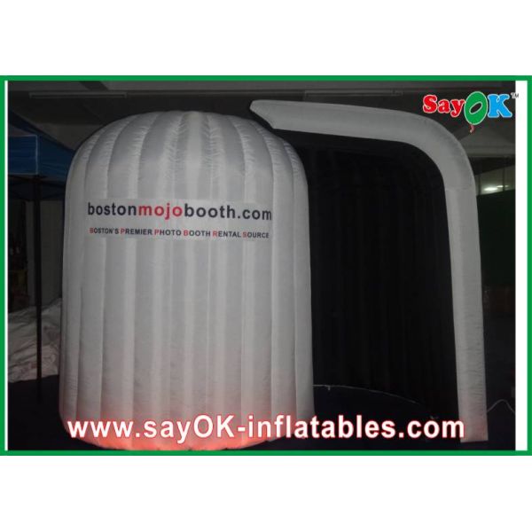 Party Photo Booth Oxford Cloth Inflatable Photo Booth , Logo Printed Rounded Photo Tent