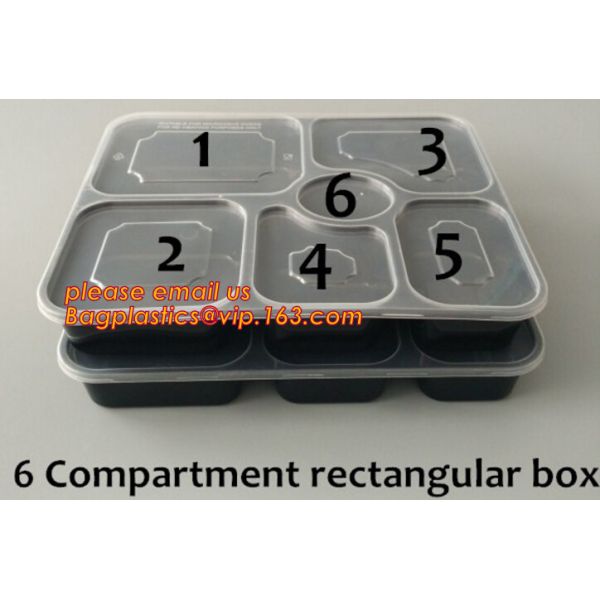 Restaurant Take Away Bento Boxes, Division Food Prep Disposable, Portion