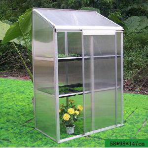 Cheap 58x98x147CM Polycarbonate Board Greenhouse， Easily to install without special tools，Light and fast for sale