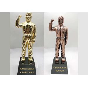 Disease Resistance Hero zinc alloy 250mm Height Custom Trophy Awards
