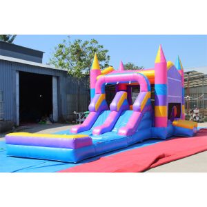 Cheap Unisex Party Rental Equipment Large Bouncy Castle Water Slide with Customized Color for sale